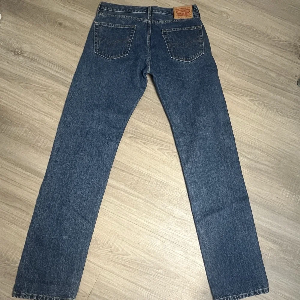 Levis 505 Men's Regular Fit Straight Leg Blue Jeans Mens‎ Dark Wash 34x34